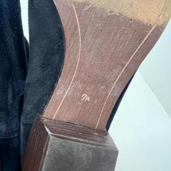 Women's Shoes Sam Edelman Reesa Pull On Ankle Boots Booties navy Suede Size 7.5 - Picture 5 of 10